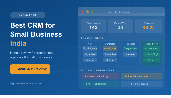 Best CRM for Small Business India 2026 - digitalmarketingwalla.com